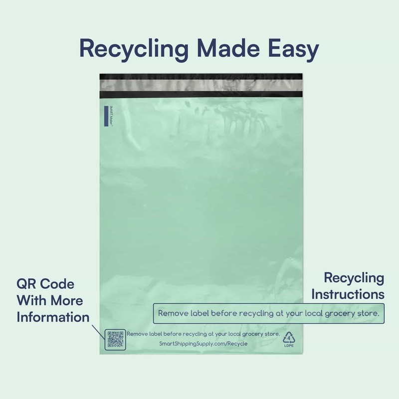 100 Count, 10x13 inch 100% Recycled Poly Mailers Eco Friendly Packaging Envel... gallery