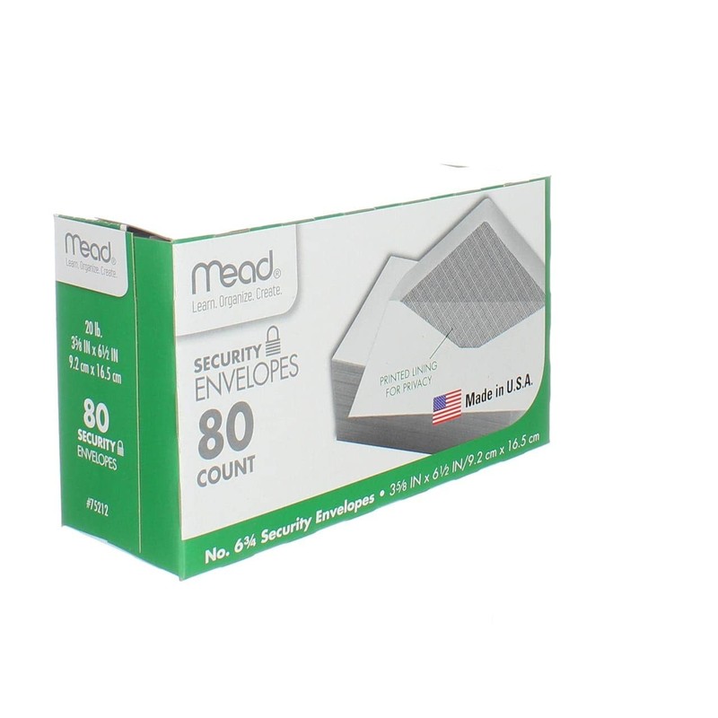 Mead #6-3/4 Envelopes, 3-5/8" x 6-1/2", Security Printed Lining for Privacy, ... gallery