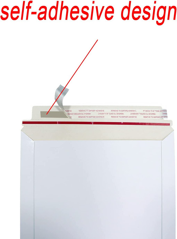 Rigid Mailers 30 Pack 9.25 X 11.75 Inches White Self Seal Stay Flat Bulk Cardboa gallery