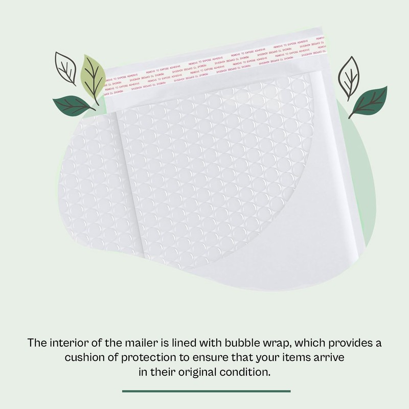 50 Pieces White Kraft Bubble Padded Envelopes 14.25 x 20 Mailing Mailers gallery