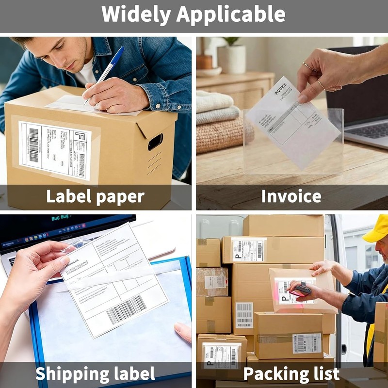Clear Top Loading Packing List Envelopes - 100 Pack 6" x 9" for Business Use gallery