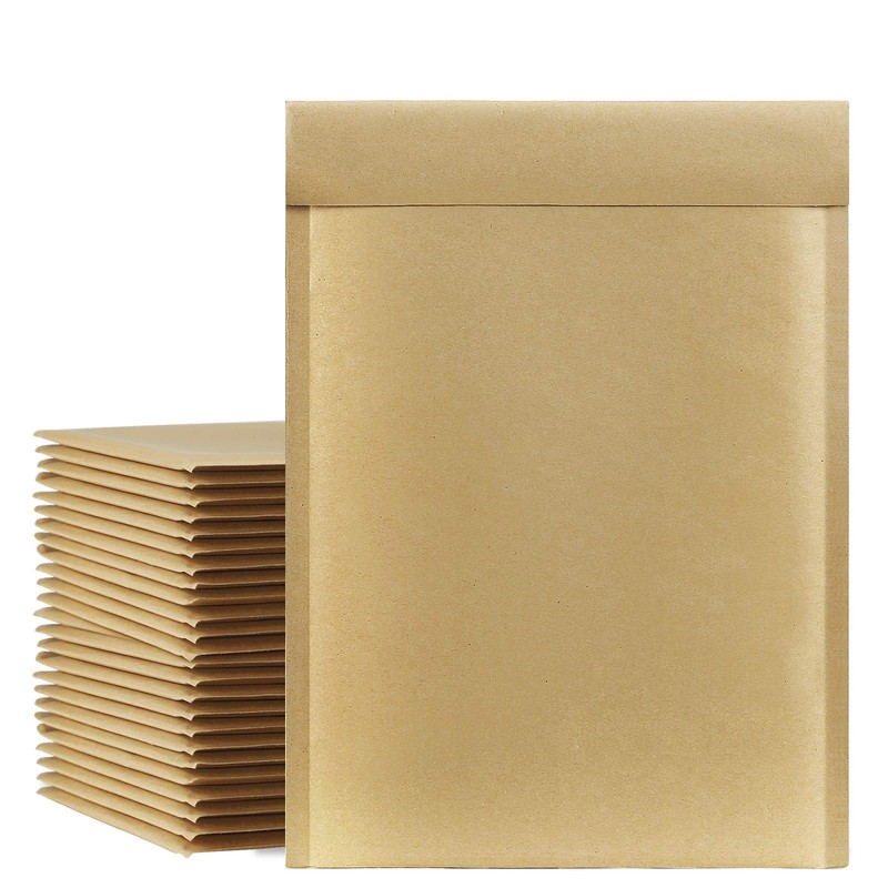 Natural Kraft Bubble Mailers 10.5×16 Inch 25 Pack Usable Size 10.5×15 Brown P…