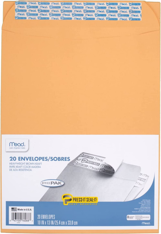 Press-It Seal-It Envelopes, 10 X 13 Inches, Office Pack 20 Count (76088) gallery