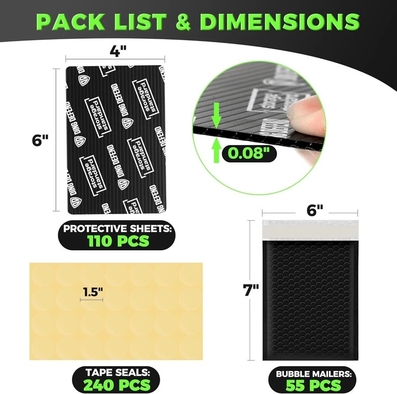 Ding Defend Trading Card Shipping Kit - Includes 110 4’’ x 6’’ Protectors, 55... gallery