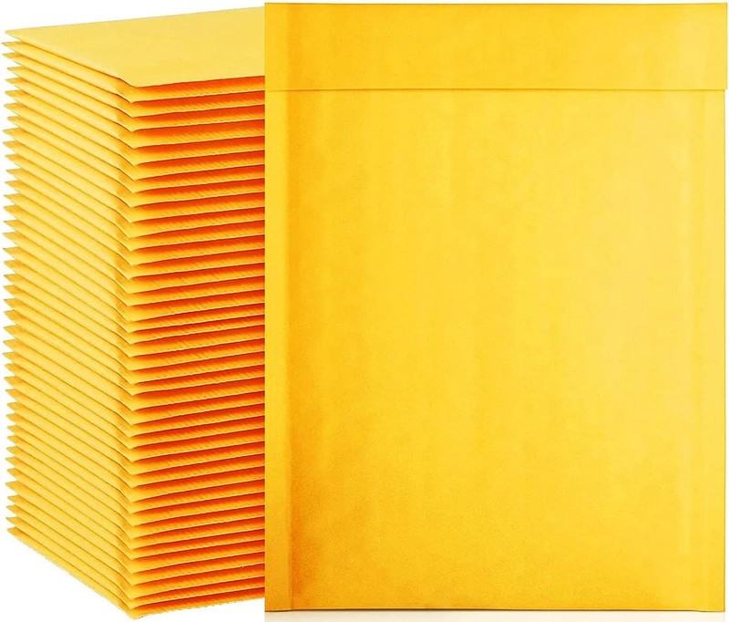 Kraft Bubble Mailers 6X10 Inch 100 Pcs,Small Self-Sealing Mail Shipping Bags,Yel