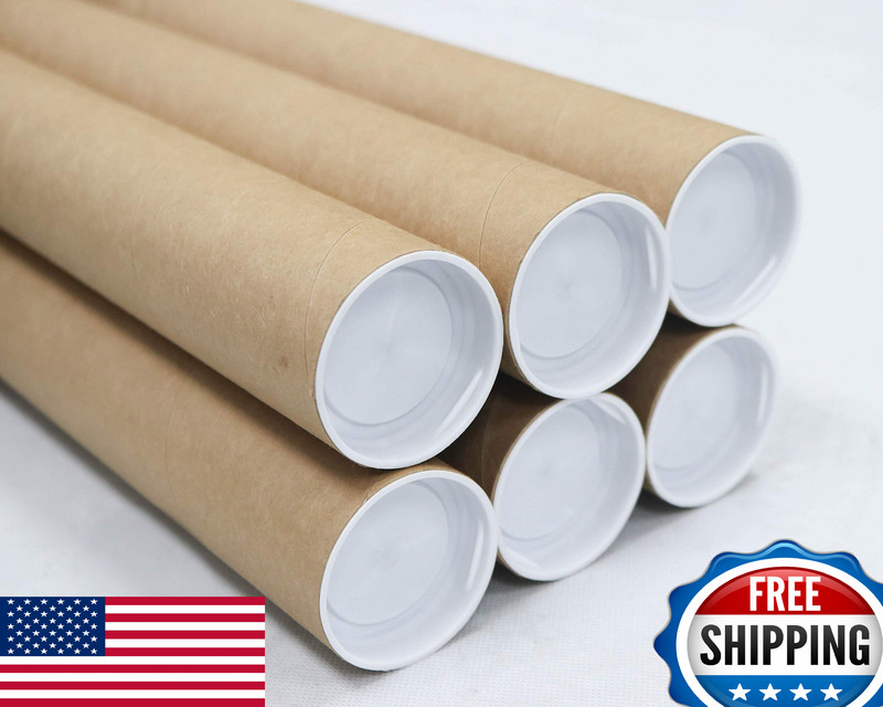 MagicWater Supply Mailing Tube 2×18 Kraft 6 Pack Shipping Storage Posters Arts D