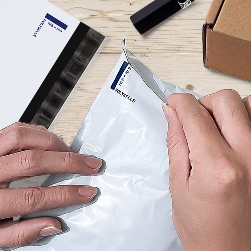 100 PCS White Poly Mailers 6x9 Inch Waterproof SelfSeal Shipping Envelopes gallery