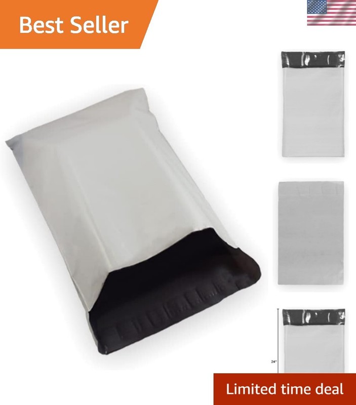5 Self-Sealing 19×24 White Poly Mailers – Tamper-Proof & Durable Shipping Bags