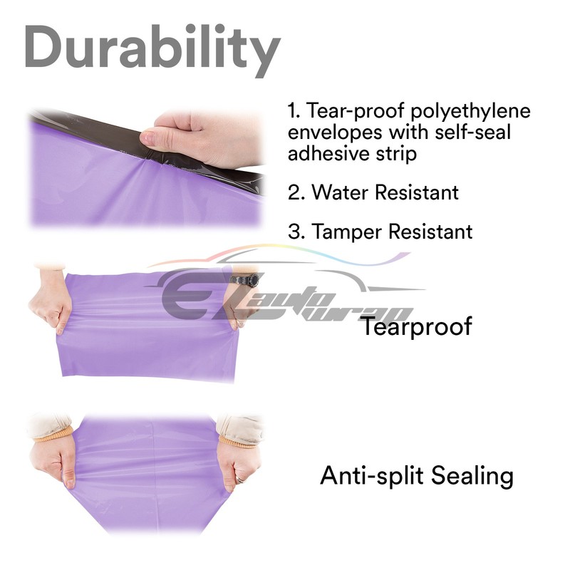 SIZES # Lavender Purple Poly Mailers Shipping Envelopes Plastic Bag Self Sealing gallery