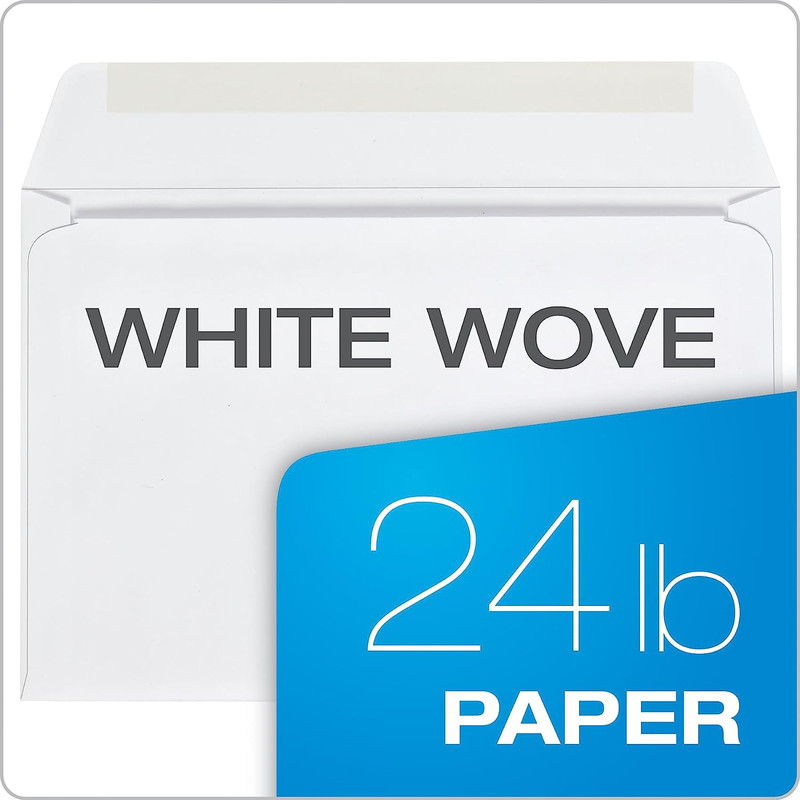 6 X 9 Booklet Envelopes, Windowless, White, Gummed Closure, Mailing Envelopes, 1 gallery