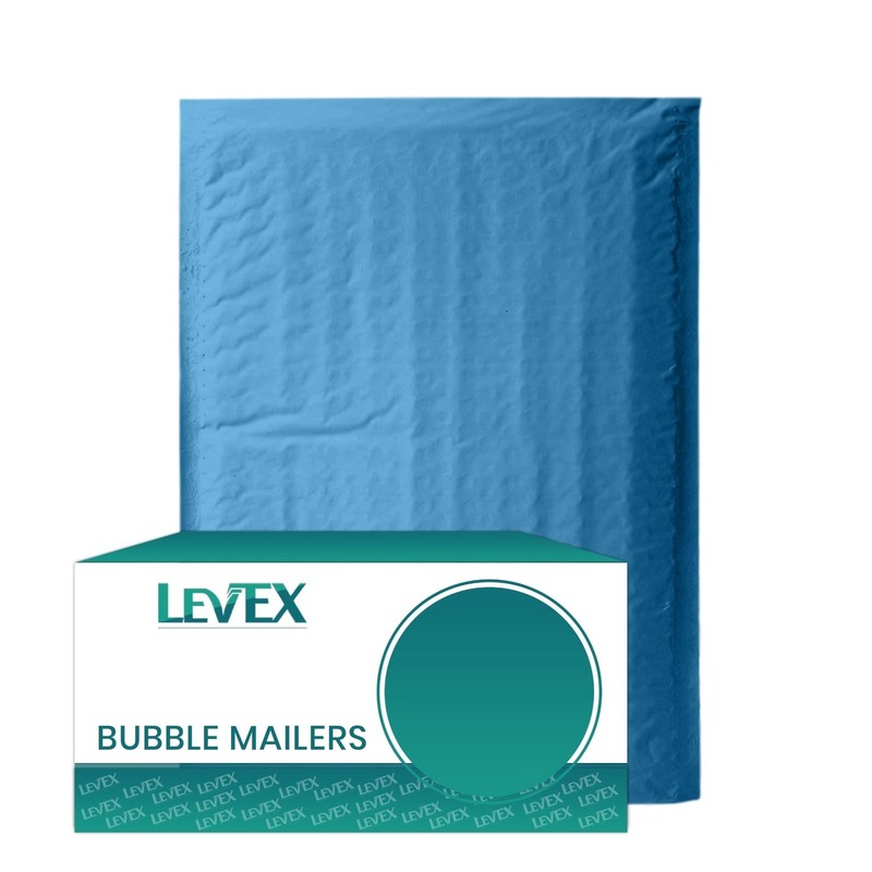 #000 4×8 Light Blue Poly Bubble Mailers Shipping Mailing Padded Bag Envelopes