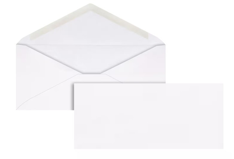 #10 Business Envelope, 4-1/8″ x 9-1/2″, White, 50-Count Envelopes