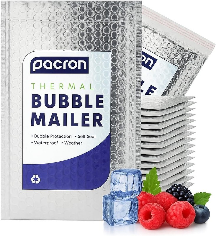 Insulated Silver Thermal Bubble Mailers – Waterproof Metallic Foil Envelopes