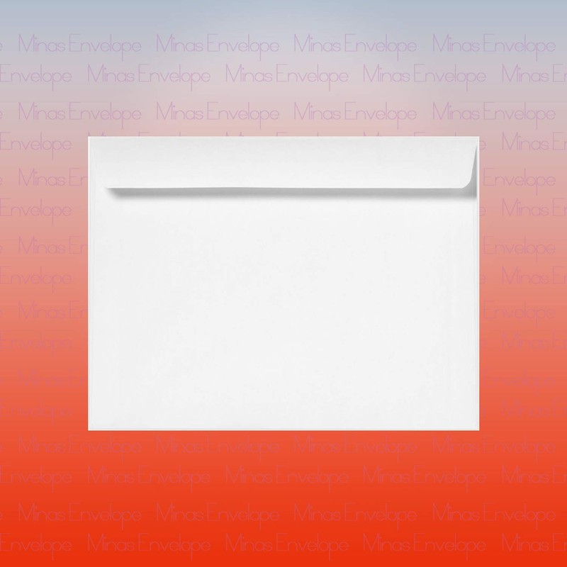 100 10 x 13 Booklet Envelopes, 28lb White Paper, Strong Gum Flap, 100/Box