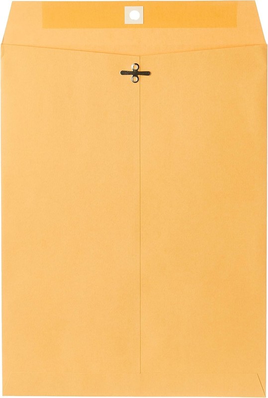 Mead Letter Size Mailing Envelopes, Clasp Closure, All-Purpose 9 x 12, Brown