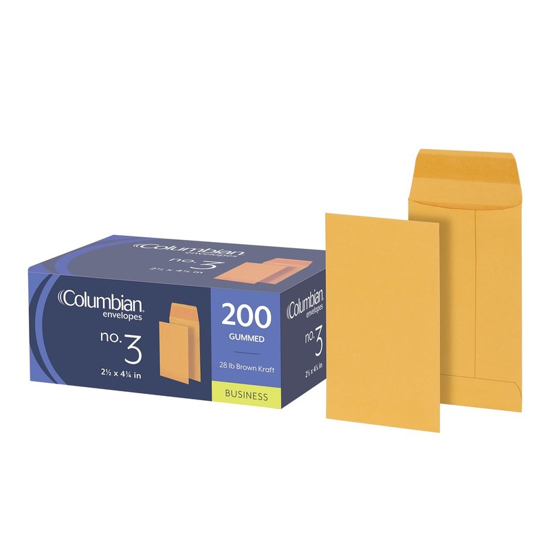 #3 Coin and Small Parts Envelopes Gummed for Home Office Garden 24 lb Brown K…