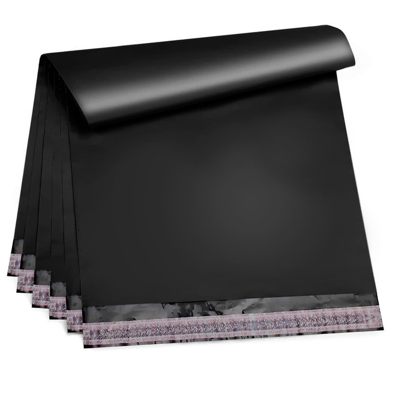 Black Poly Mailers Envelopes, 6 x 9 Inches. Pack of 100 Plastic Shipping Bags…