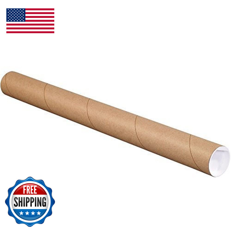 Tape Logic Tlp2018K Mailing Tubes Caps 2 X 18 Kraft Pack Of 50