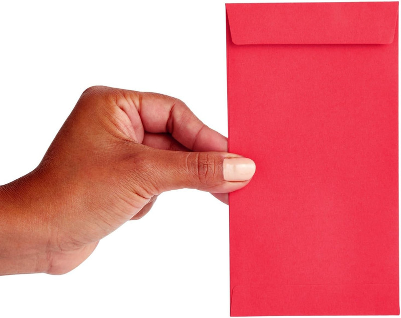 Red Envelopes for Money - 3.5 X 6.5 In, 100 Pack, Paper - for Cash & Coins - Sma gallery