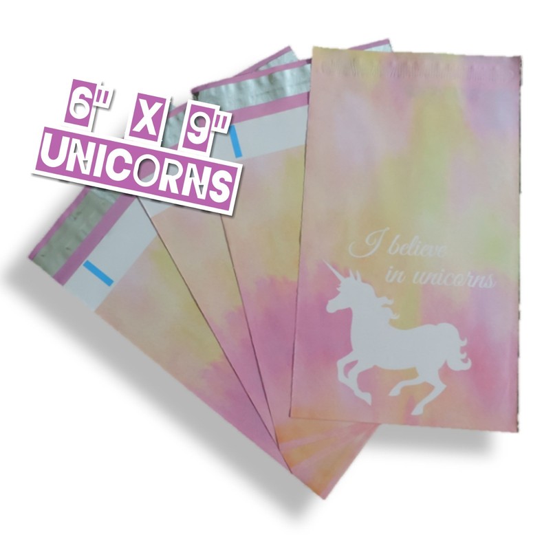 uPaknShip 6×9 Unicorn Print Designer Poly Mailers – Shipping Envelopes