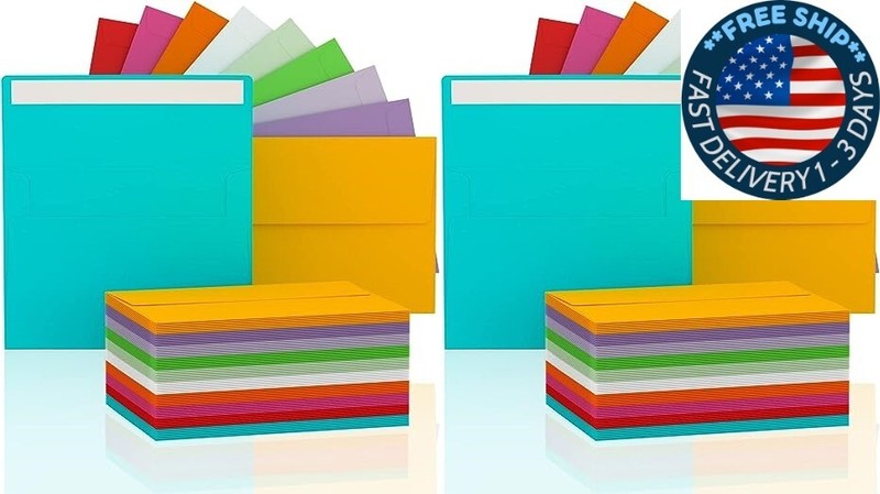 Paquete de 100 sobres de invitación coloridos A2, sobres de invitación. neuvo