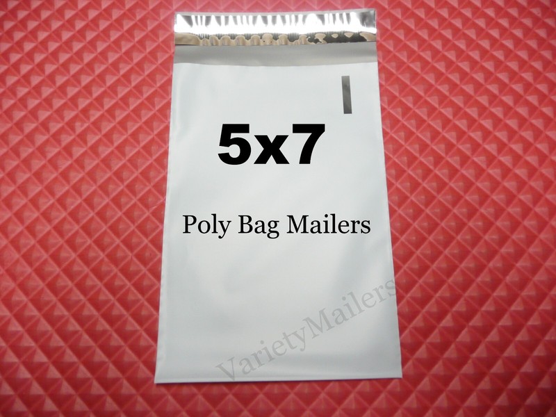 50 Poly Bag Mailers 5”x 7” Small Self-Sealing Shipping Envelope Bags 5×7