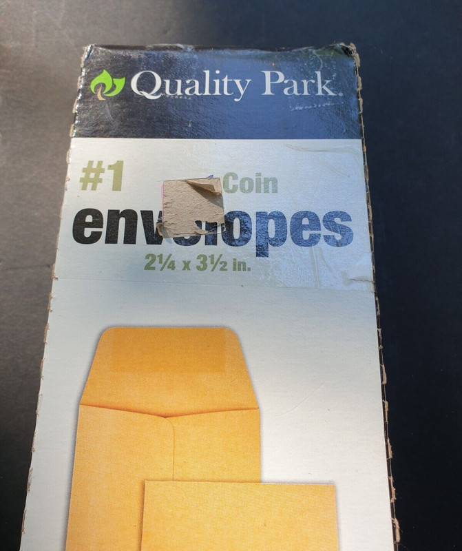 Coin Kraft #1 Envelopes 2-1/4″ x 3-1/2″ Gummed Seal 500 Pack 28 LB Paper