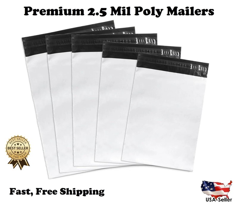 1000 Poly Mailers Shipping Envelopes Self Sealing Plastic Mailing Bags