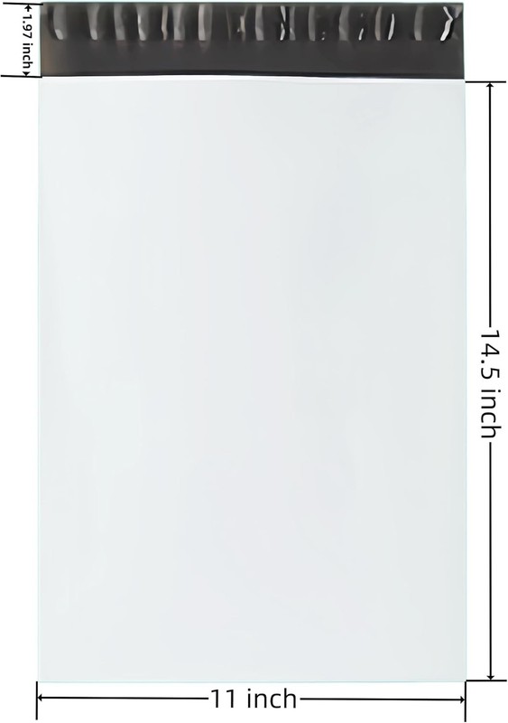 10-Pack White Poly Mailers 11x14.5 Inches Waterproof Self-Sealing Shipping Bags gallery