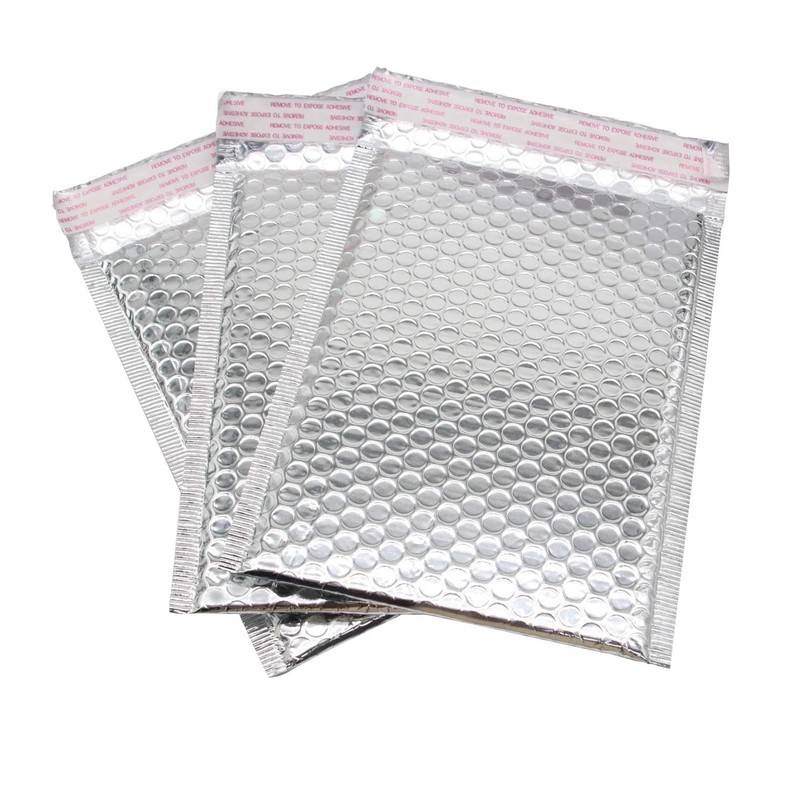 20 Pack 14 x 11 Inch Metallic Bubble Mailers, Silver Padded Mailing Envelopes... gallery