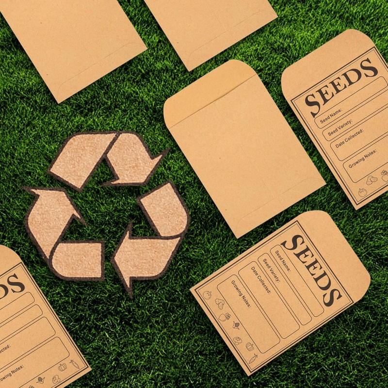 150 Pack Small Seed Saving Envelopes Bulk Blank Paper Coin Packets 4.7x3.2" gallery