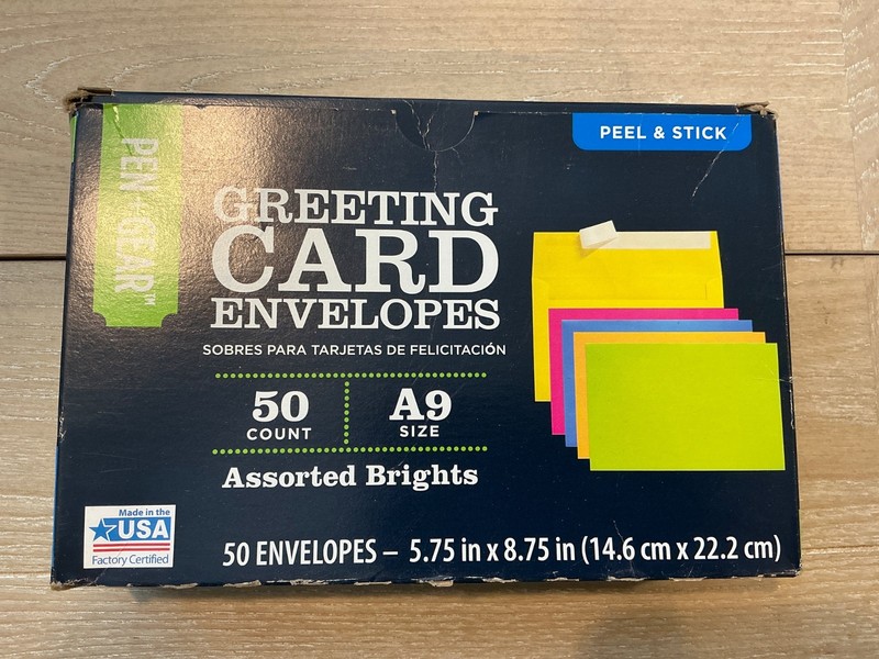 Pen+Gear A9 Greeting Card Envelopes Assorted Brights 5.75 x 8.75 in 46 Pack