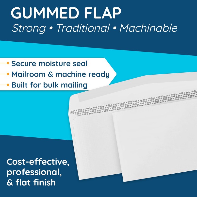500 No. 10 Security Envelopes - Gummed Flap - Tamper Proof Number 10, White gallery