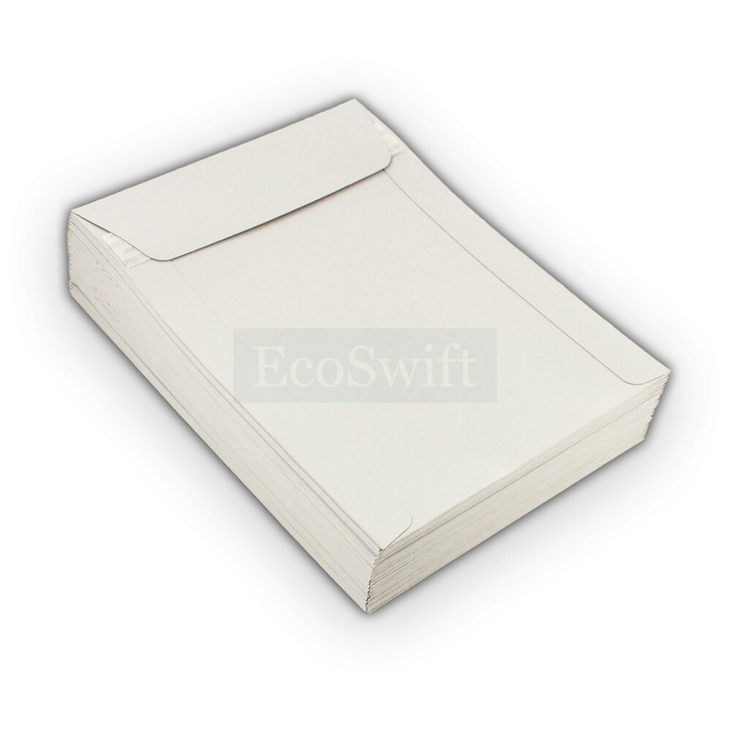 40 - 7 x 9 EcoSwift White CD/DVD Photo Ship Flats Cardboard Envelope Mailers 7x9 gallery