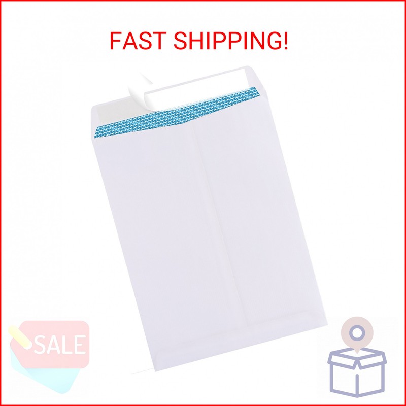 Aimoh 100 9 x 12 SELF Seal Security White Catalog Envelopes - 28lb - Security Ti gallery