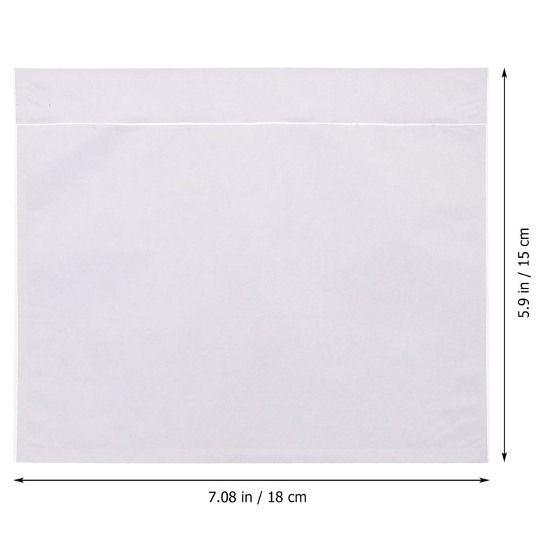100 Pcs Packing Envelopes for Shipping Clear Invoice Pouch Self-adhesive List gallery