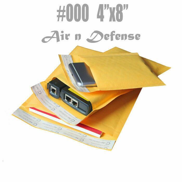 1000 #000 4×8 Kraft Bubble Padded Envelopes Mailers Shipping Bags AirnDefense