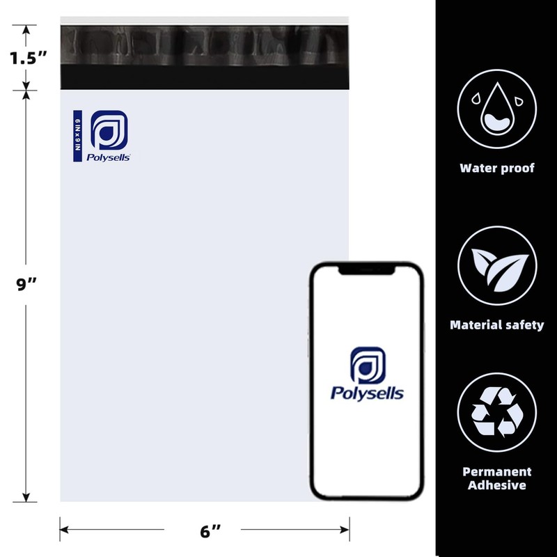 100 PCS White Poly Mailers 6x9 Inch Waterproof SelfSeal Shipping Envelopes gallery