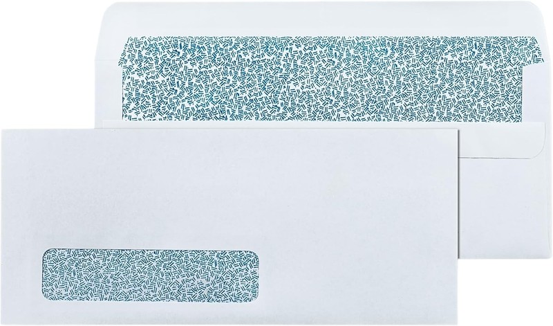 Effortless Secure Mailing - 20 Self-Seal Left Window Envelopes - White Size 10 gallery