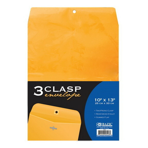 BAZIC CLASP ENVELOPE 10X13 48 SETS OF 4 ENVELOPES EACH 526-48