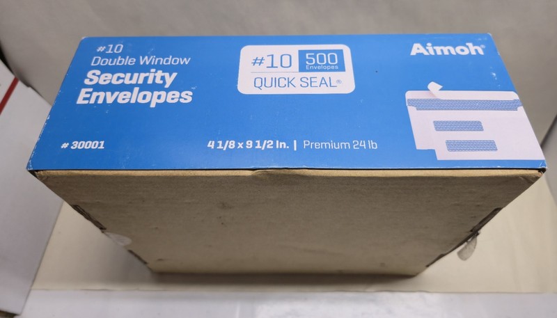 Aimoh 500#10 Single Left Window SELF Seal Security Envelopes - Super Strong Quic gallery
