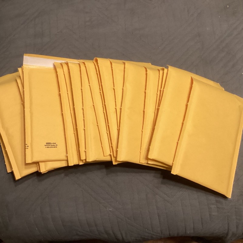 Lot of 25ea #0 6x10 Kraft Bubble Envelopes Uline Padded Shipping Mailers 6"x10" gallery