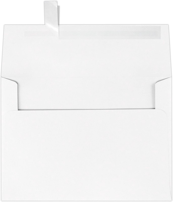 LUXPaper A7 Envelopes 5 1/4 x 7 1/4 White 80lb Cotton Peel & Press 50 gallery