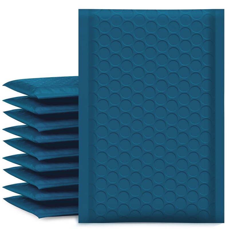Bubble Mailers 4×8 Inch Navy Blue 100 Pack Poly Padded Envelopes Small Busine…