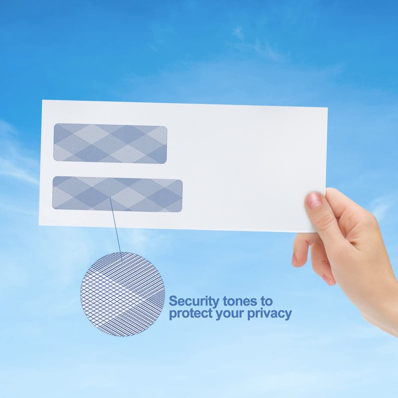 500#9 Double Window Security Envelopes, NO.9 Self Seal White Envelopes Design... gallery