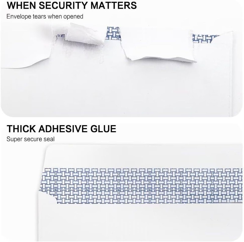 Windowless Self-Seal 500 Pack Envelopes with Security Tint for Confidential Mail gallery