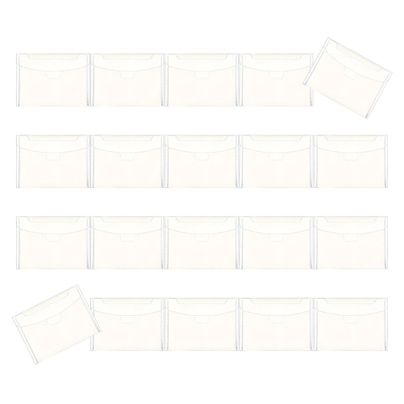 20Pieces File Pouches Clear Envelope Storage Bag Document Folder Water Resistant gallery