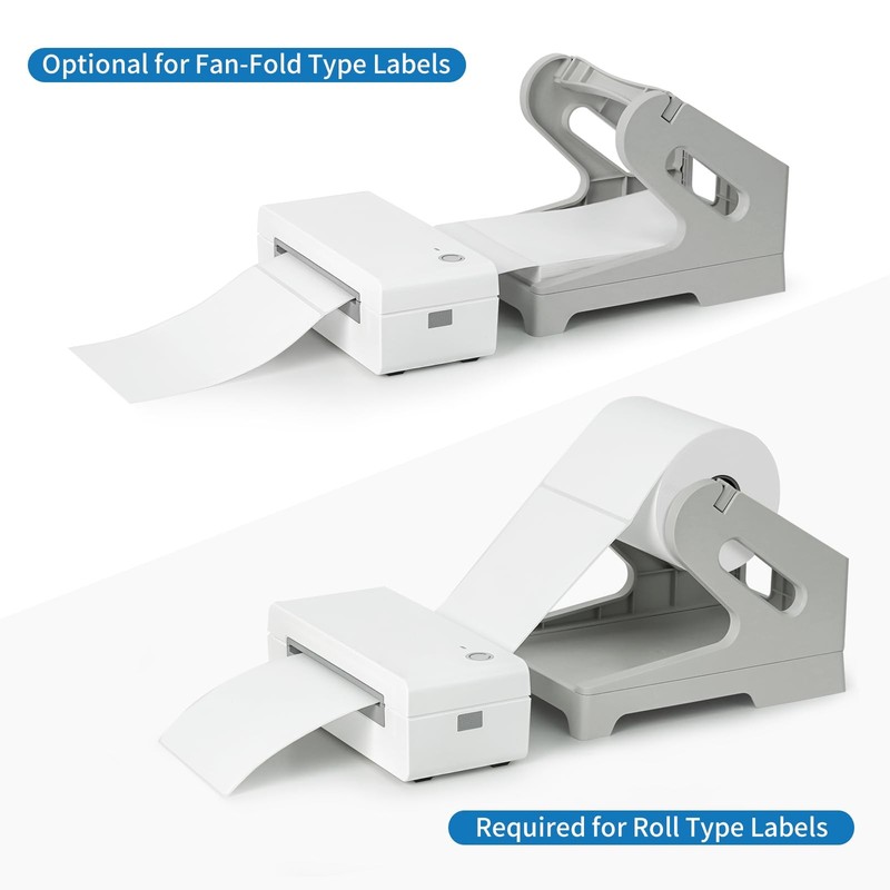 Label Holder for Rolls and Fan-Fold Labels, Compatible with Desktop White gallery