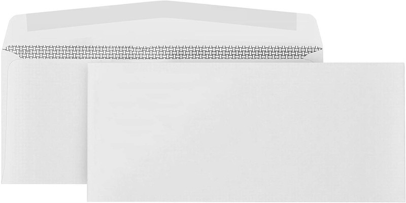 500 No. 10 Security Envelopes – Gummed Flap – Tamper Proof Number 10, White