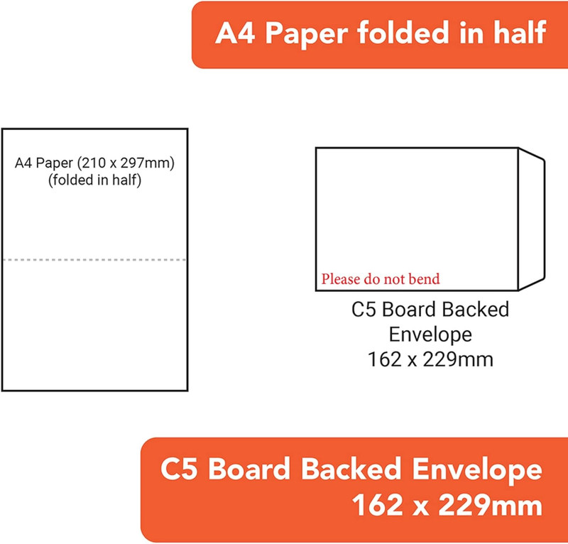 A5 C5 Do Not Bend Board Back Envelopes 229 X 162 Mm Peel Seal 50 Pack, Brown gallery